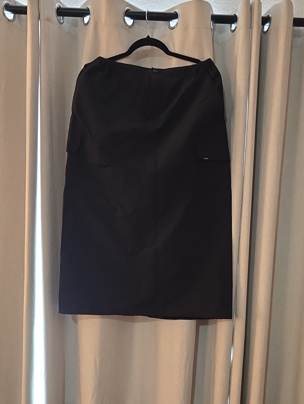 Vans Black Pencil Skirt with Subtle Flap Pockets